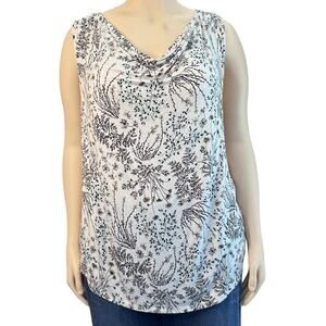CATO Slouch Neckline Sleeveless Blouse Size 26/28 in Floral Print